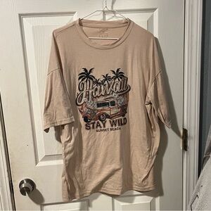 Tan Hawaii Oversized Tshirt